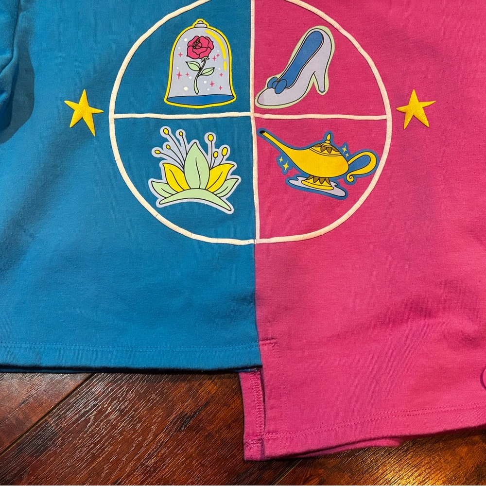 Disney Store Princess Fashion Pullover Pink/Blue Hoodie for Girls Sz 9/10- NWOT - Picture 5 of 5